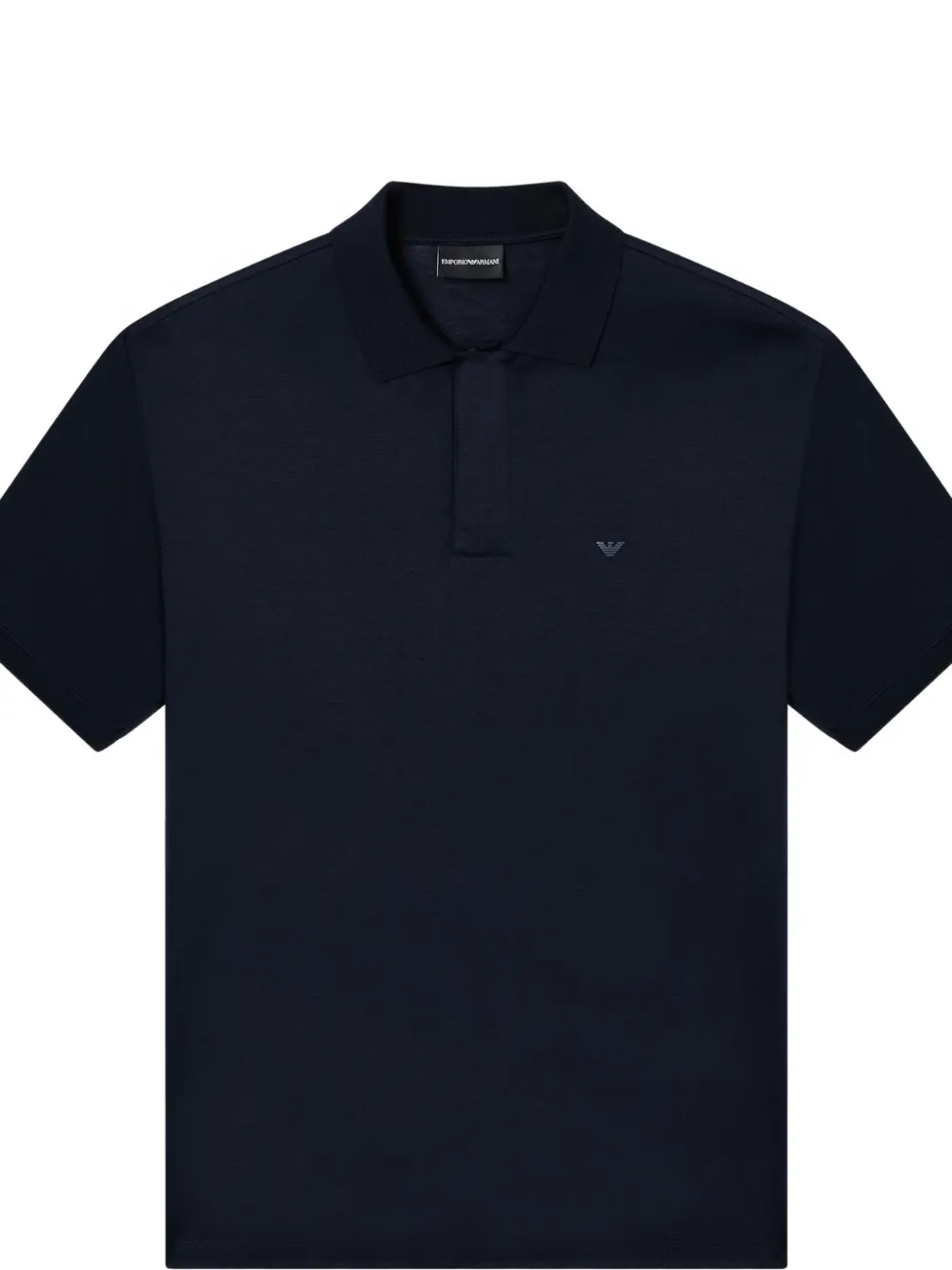 Emporio Armani Travel Essentials jersey poloshirt van lyocellblend Blauw