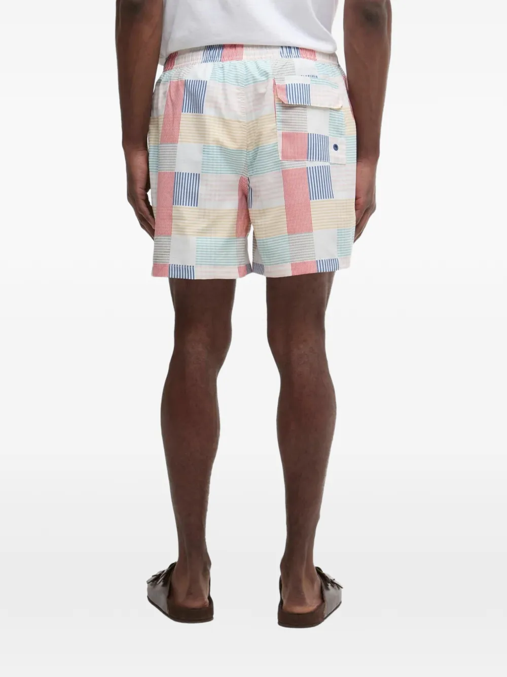 Barbour patchwork-print swim shorts Wit