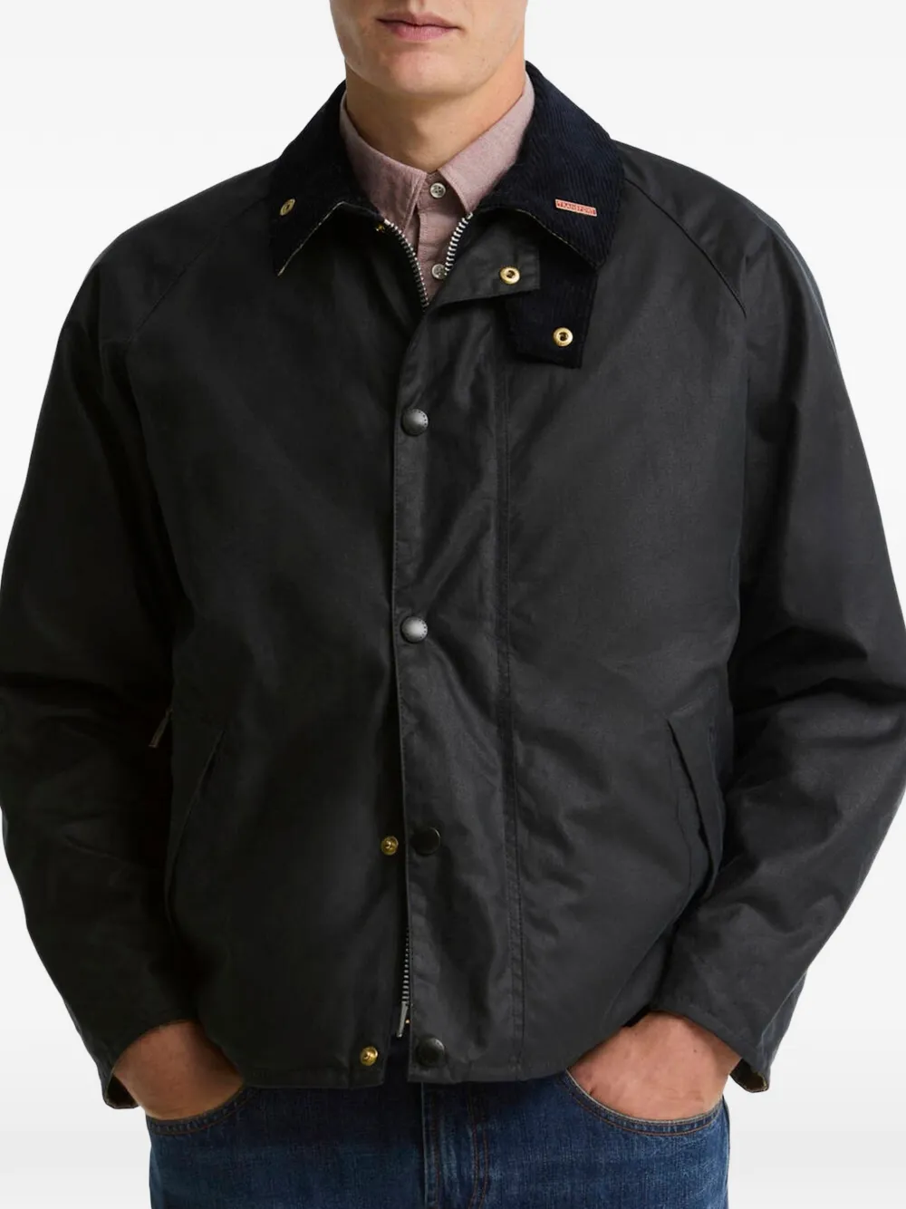 Barbour Icons Transport gewaxt jack Blauw