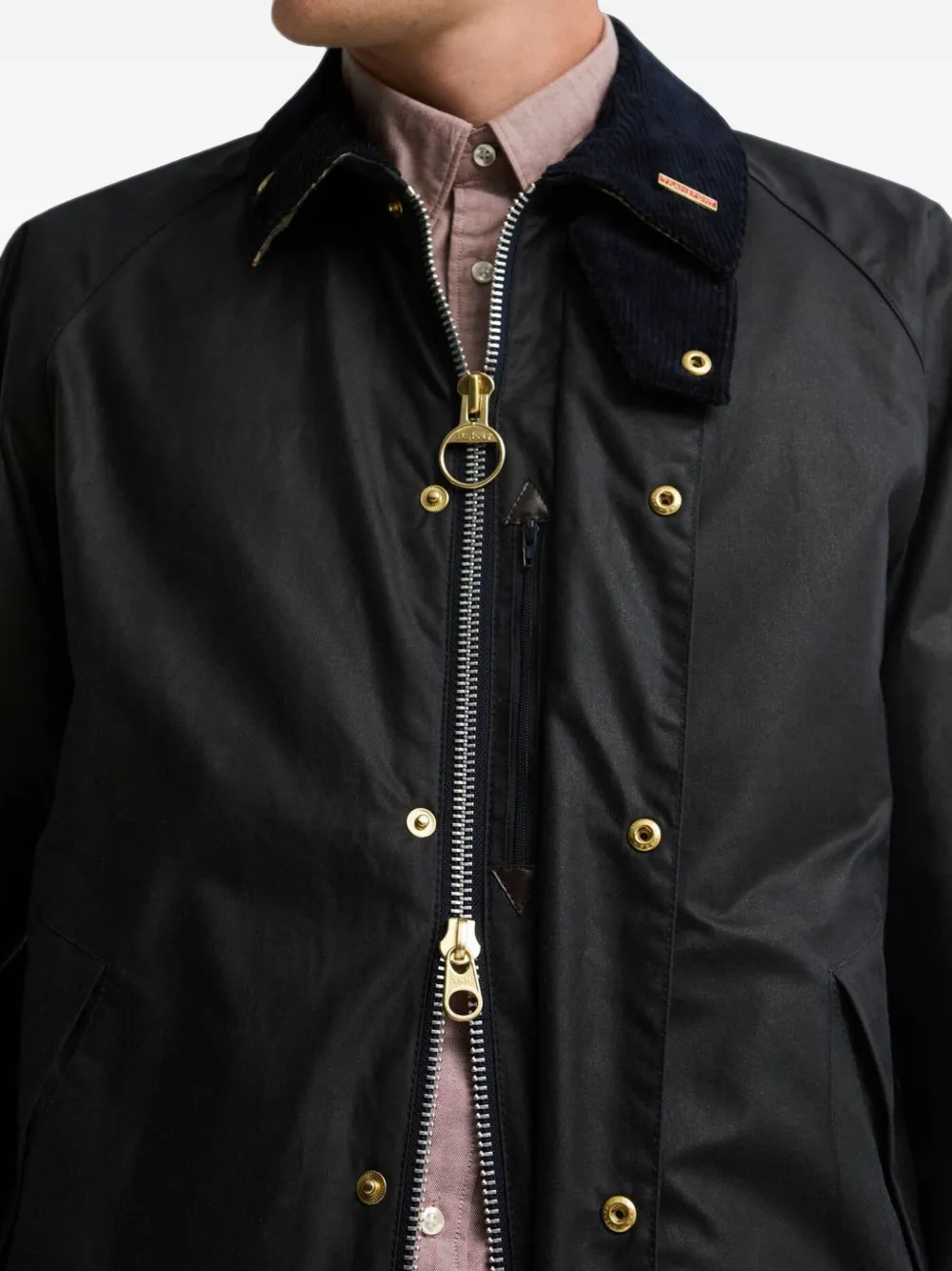 Barbour Icons Transport gewaxt jack Blauw