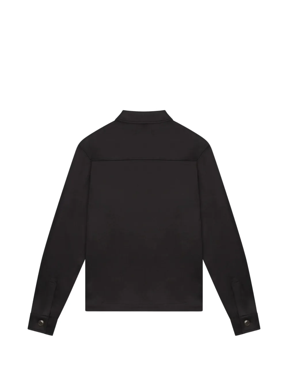 Valenza Supima katoenen shirtjack met rits Zwart