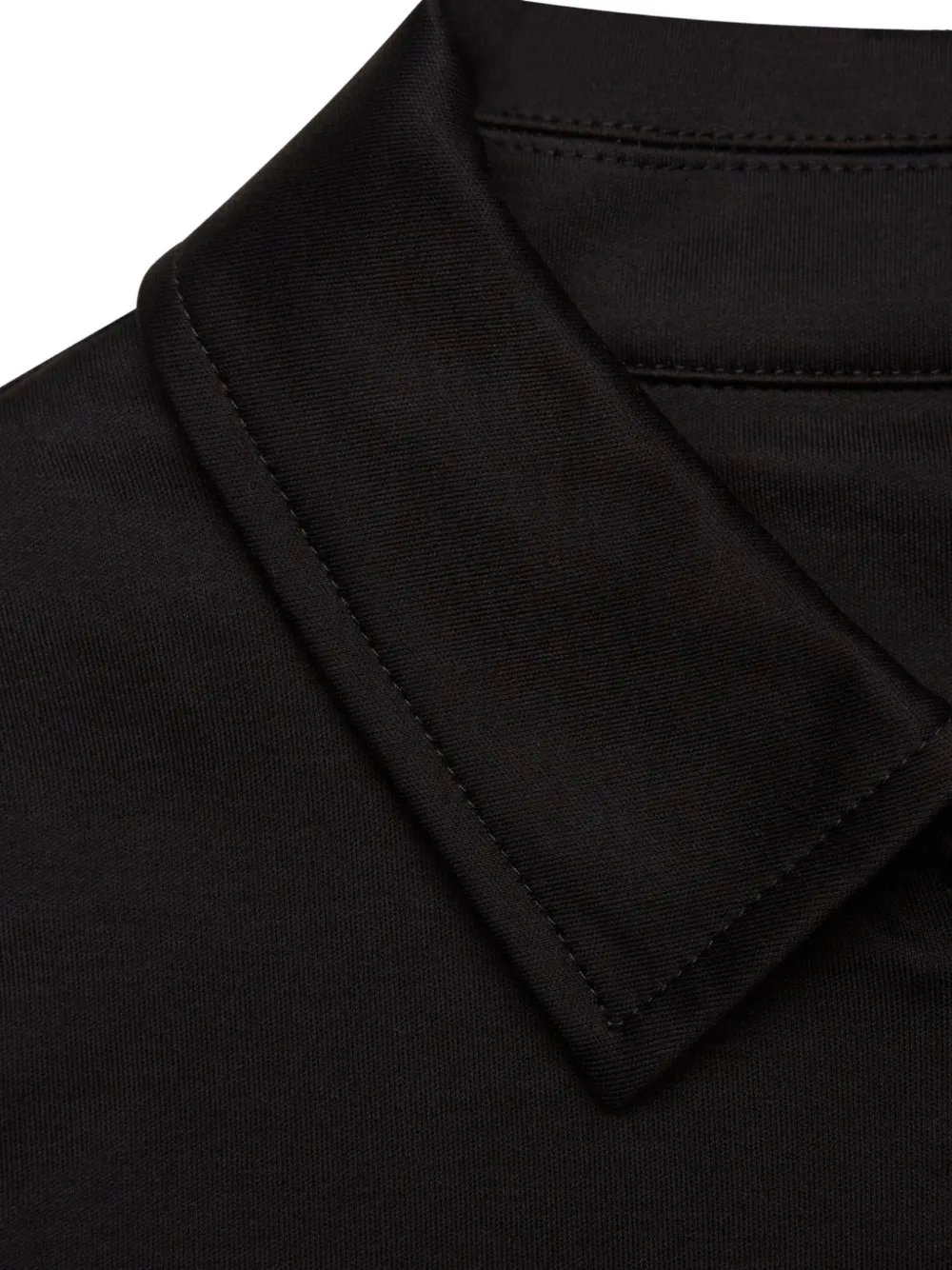 Valenza Supima katoenen shirtjack met rits Zwart