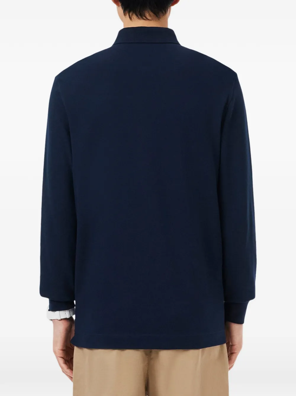 Lacoste Paris stretch piqué poloshirt met regular-fit Blauw