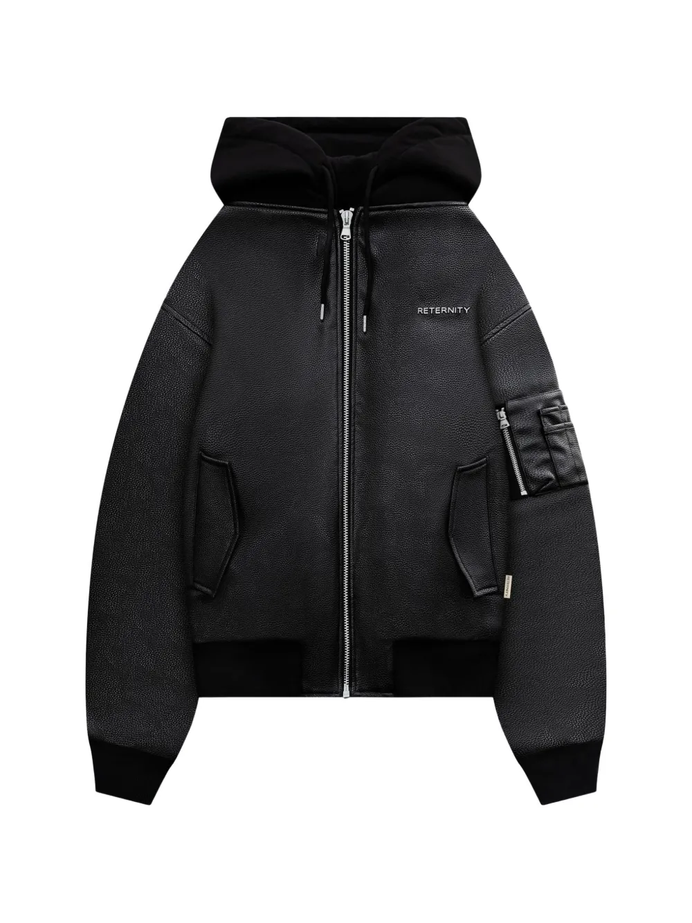 RETERNITY Métropolitain leather bomber jacket - Nero