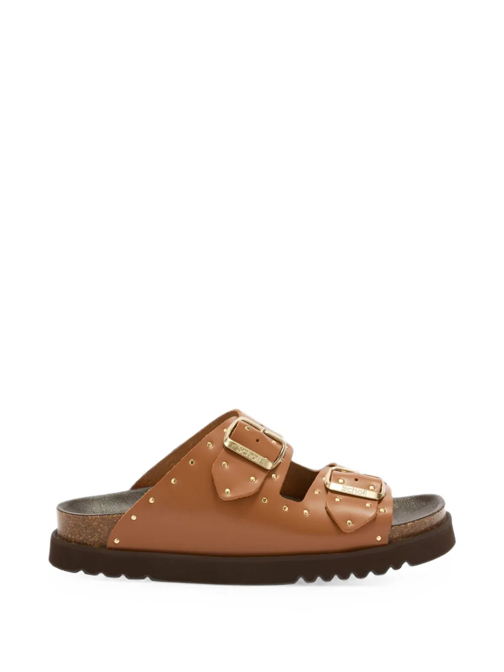 Scholl Beatriz studded buckle slippers - Marron Scholl Beatriz studded buckle slippers - Marron