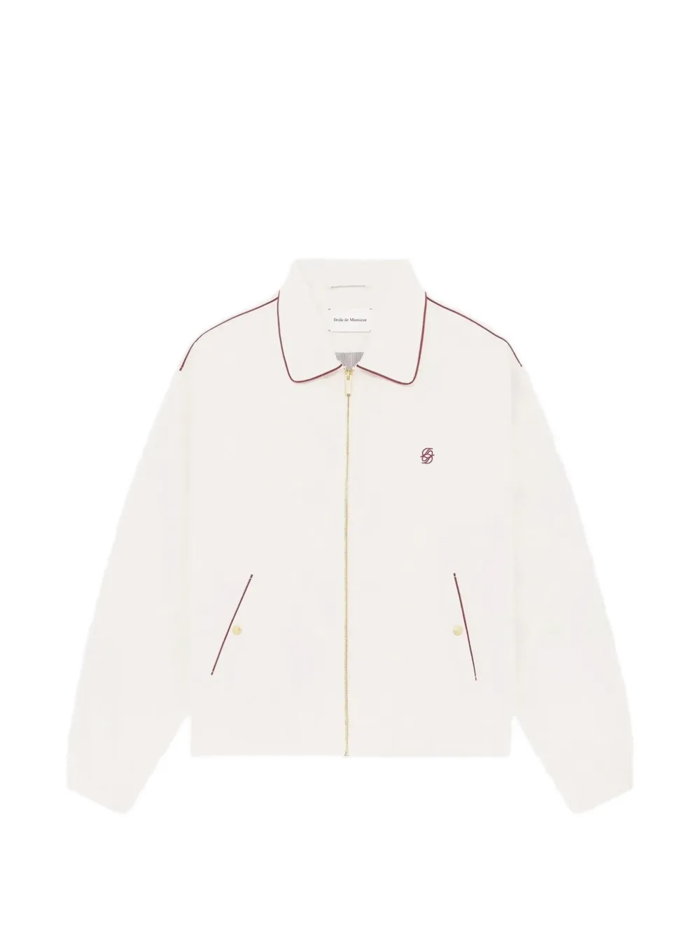 Drôle De Monsieur embroidered cotton blouson jacket - Toni neutri