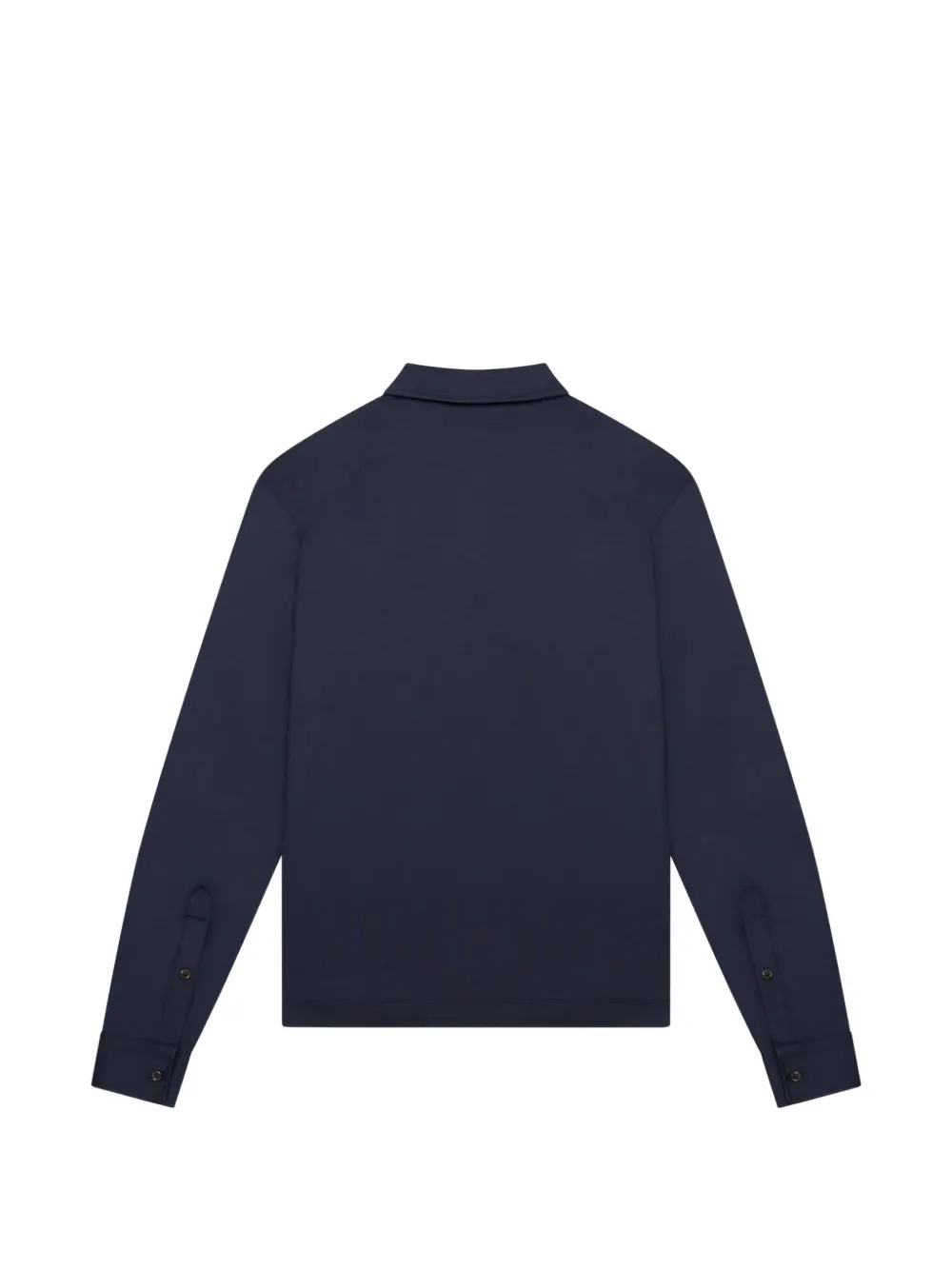Valenza zip-neck long-sleeve polo shirt Blauw
