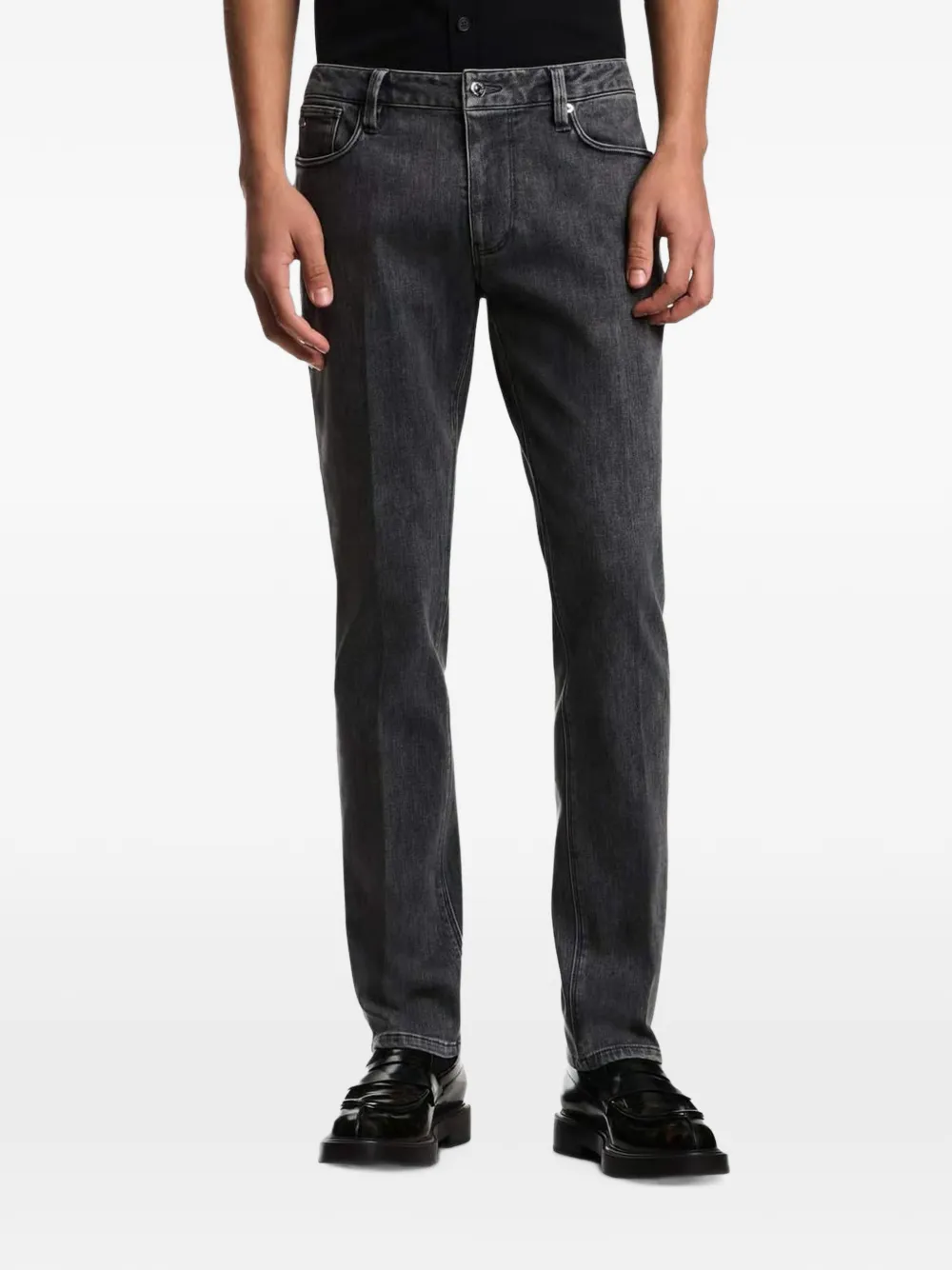 Emporio Armani Straight jeans met vervaagd effect Grijs