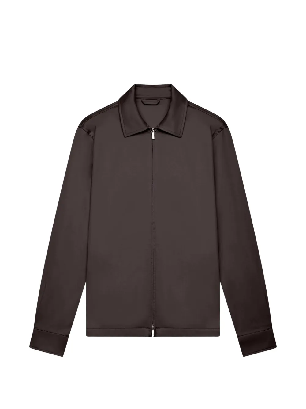 Valenza zip-up cotton overshirt