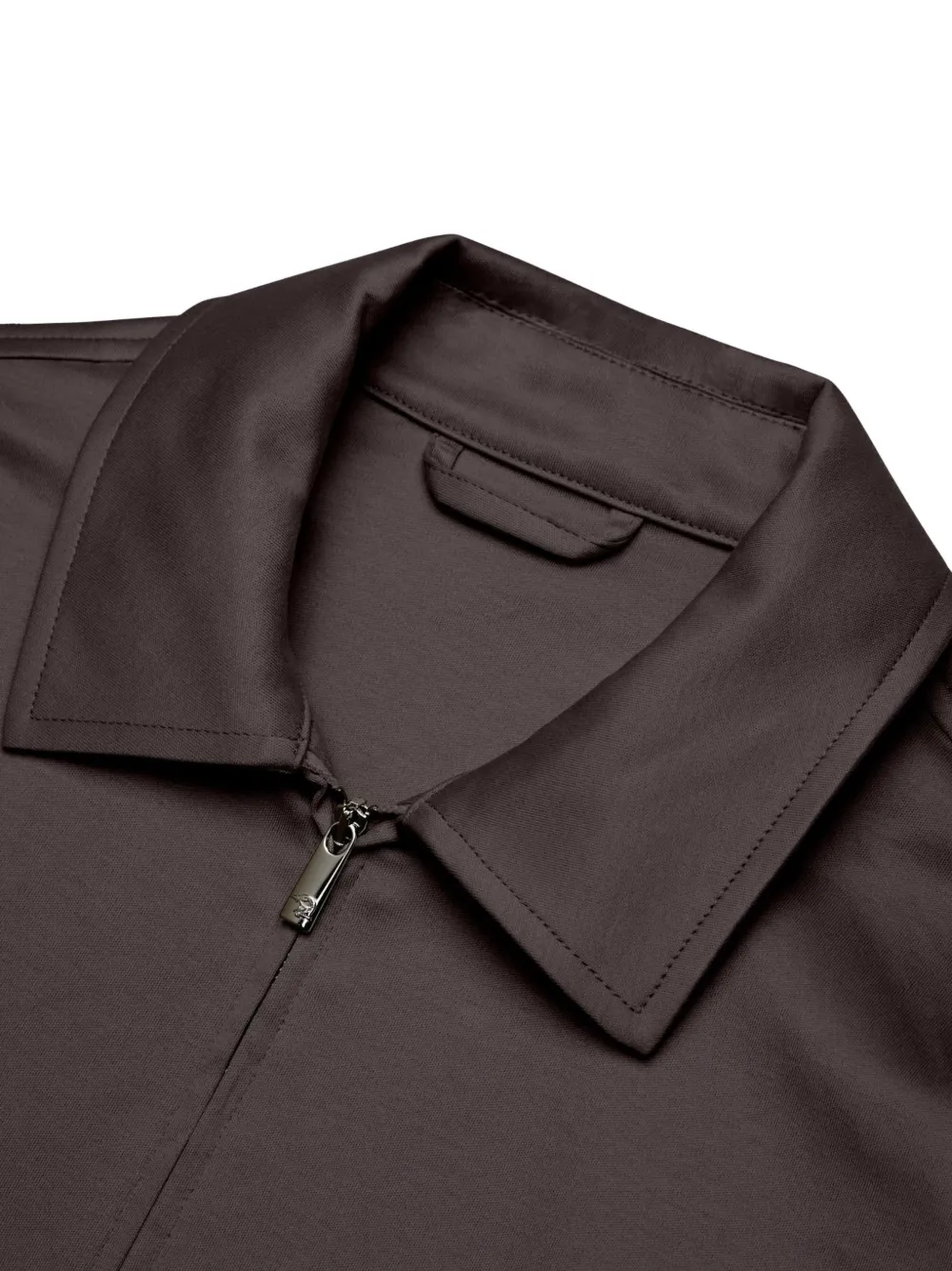 Valenza Katoenen shirtjack met rits Bruin