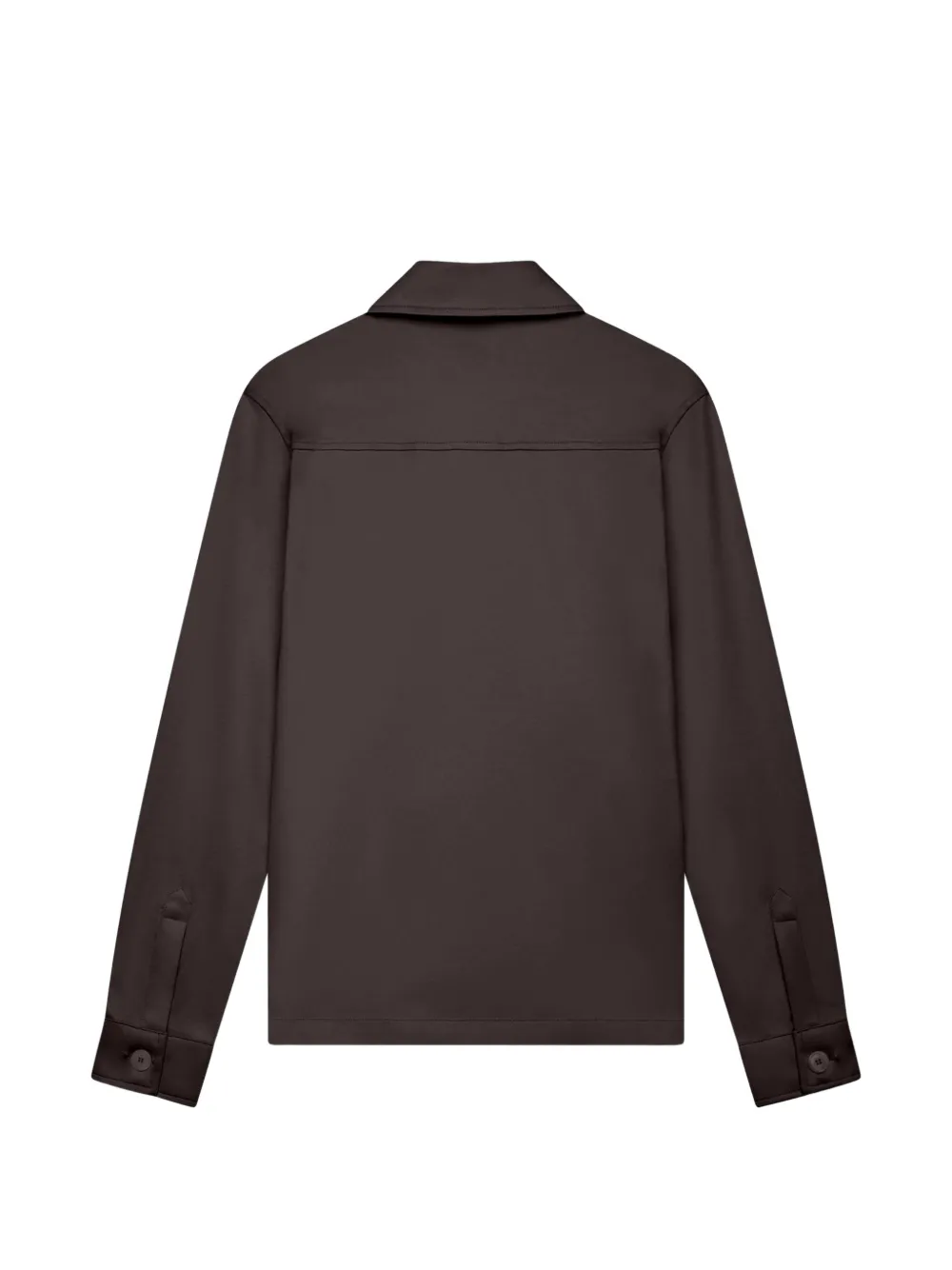 Valenza Katoenen shirtjack met rits Bruin