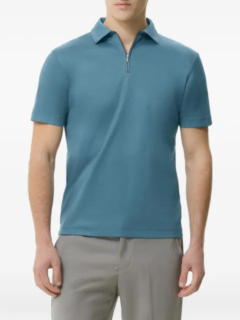 Valenza zip-collar polo shirt