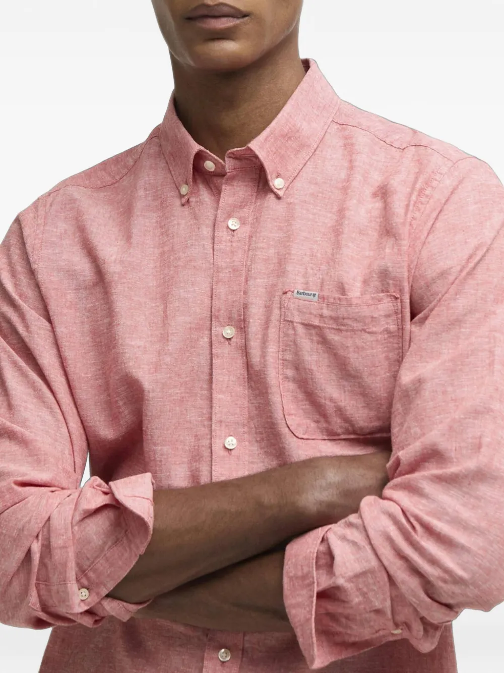 Barbour Nelson tailored shirt Rood