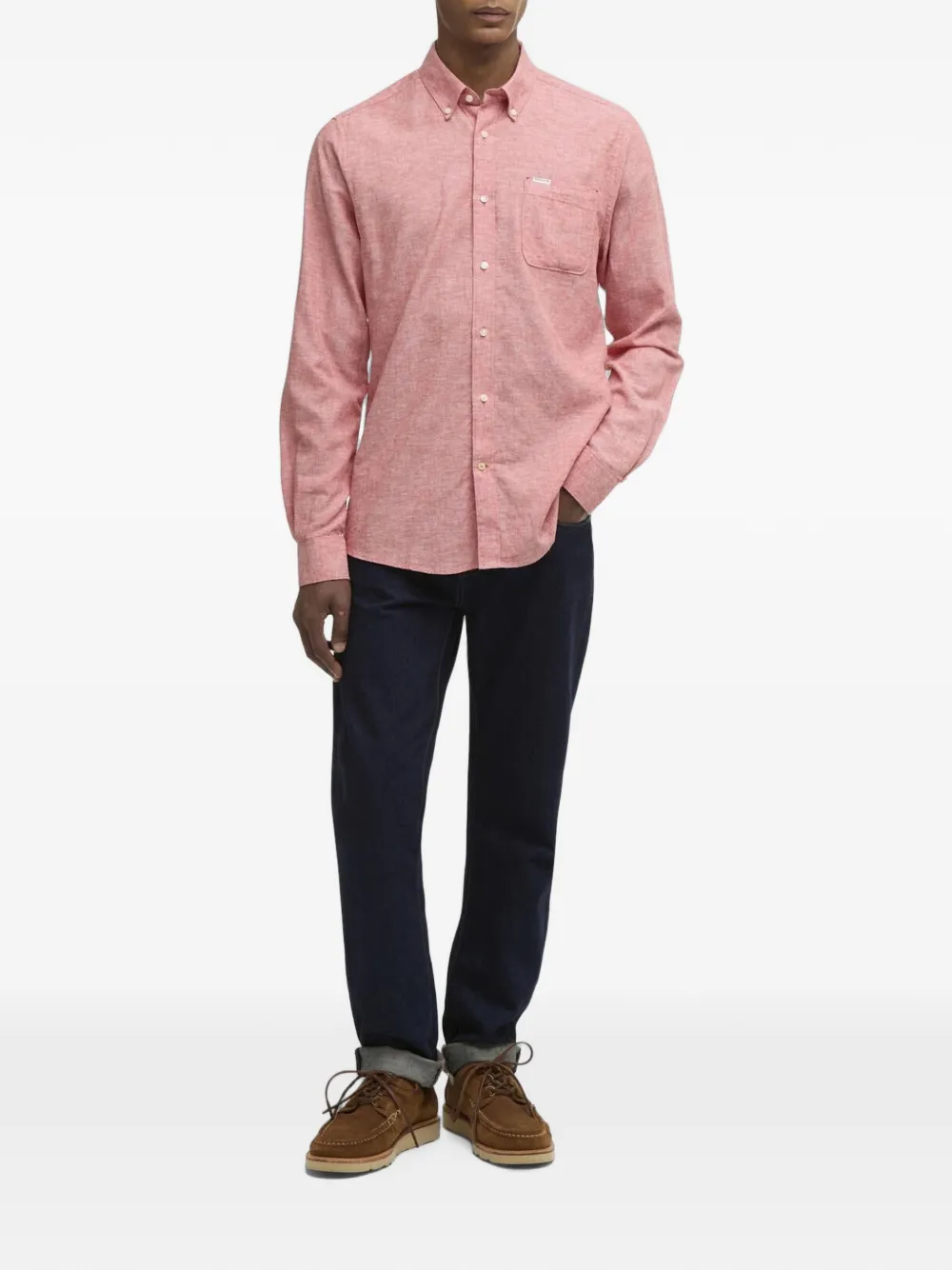 Barbour Nelson tailored shirt Rood