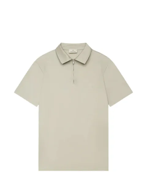 Valenza Supima cotton zip-neck polo shirt