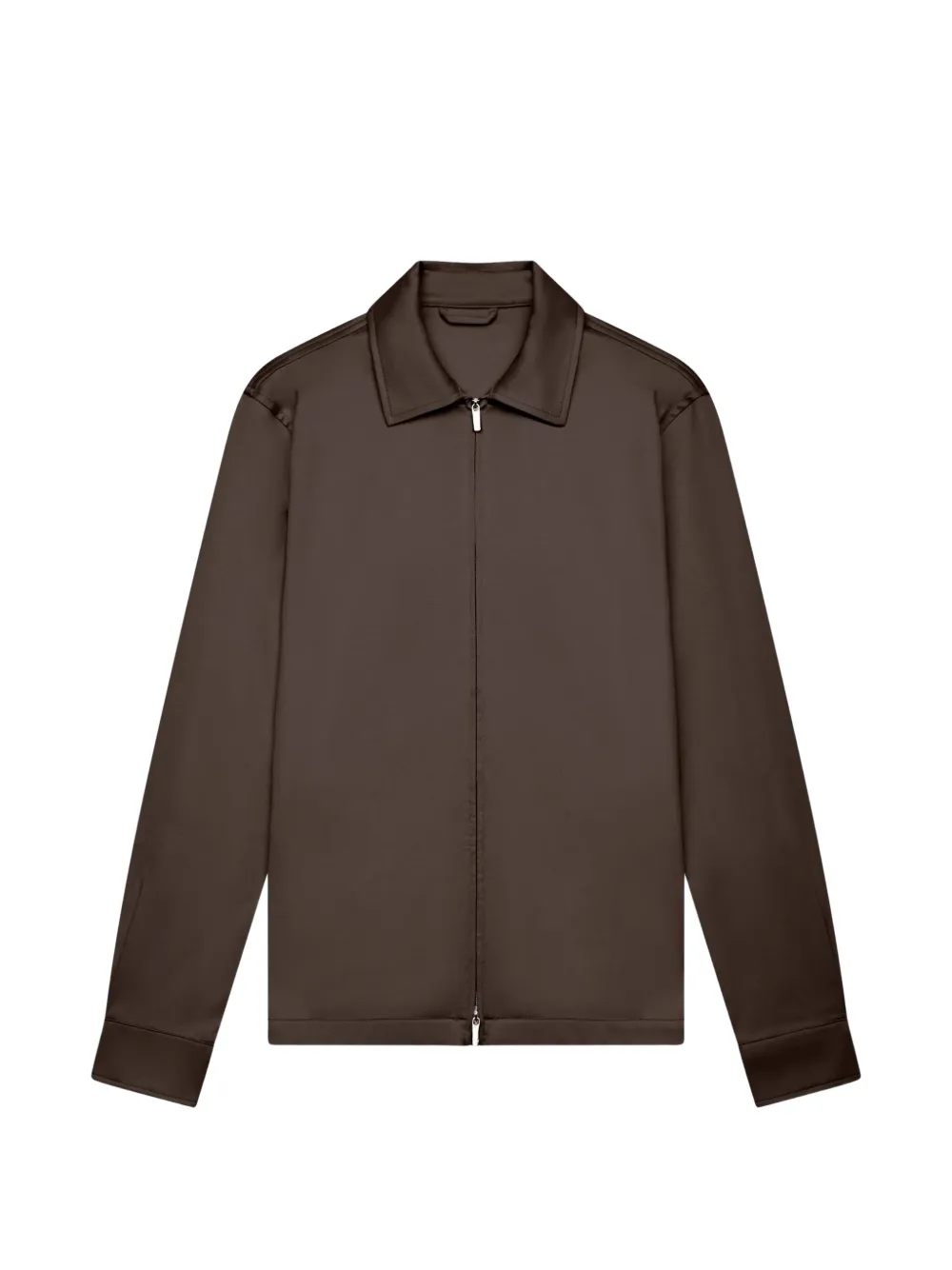 Valenza Supima cotton zip-up sweatshirt - Marrone