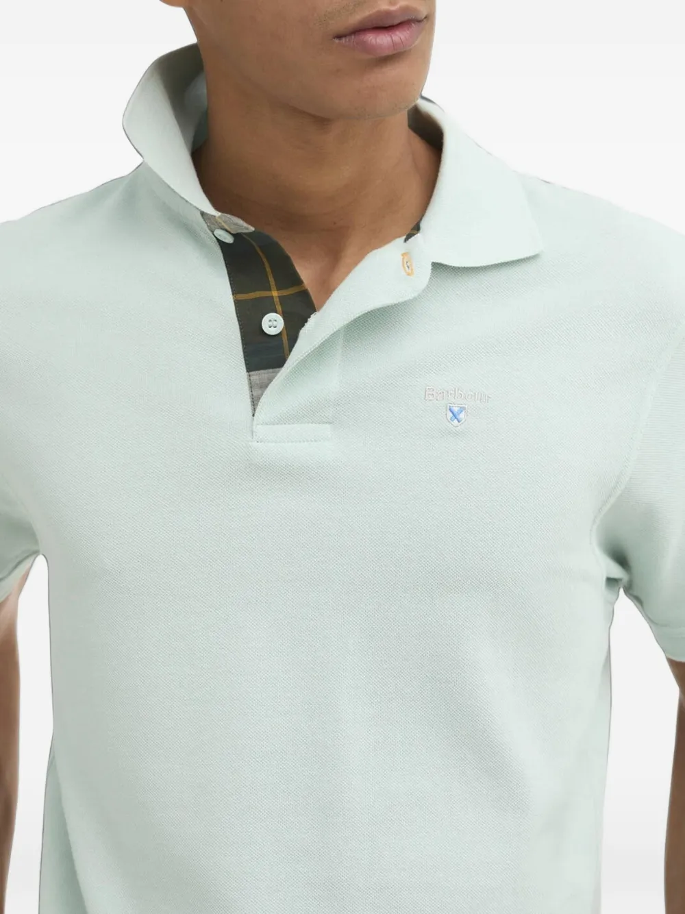 Barbour Tartan Pique poloshirt Groen