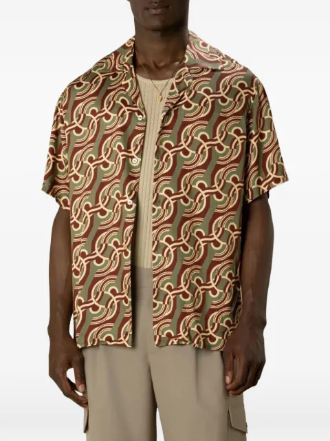 Drôle De Monsieur chain-link monogram-print shirt