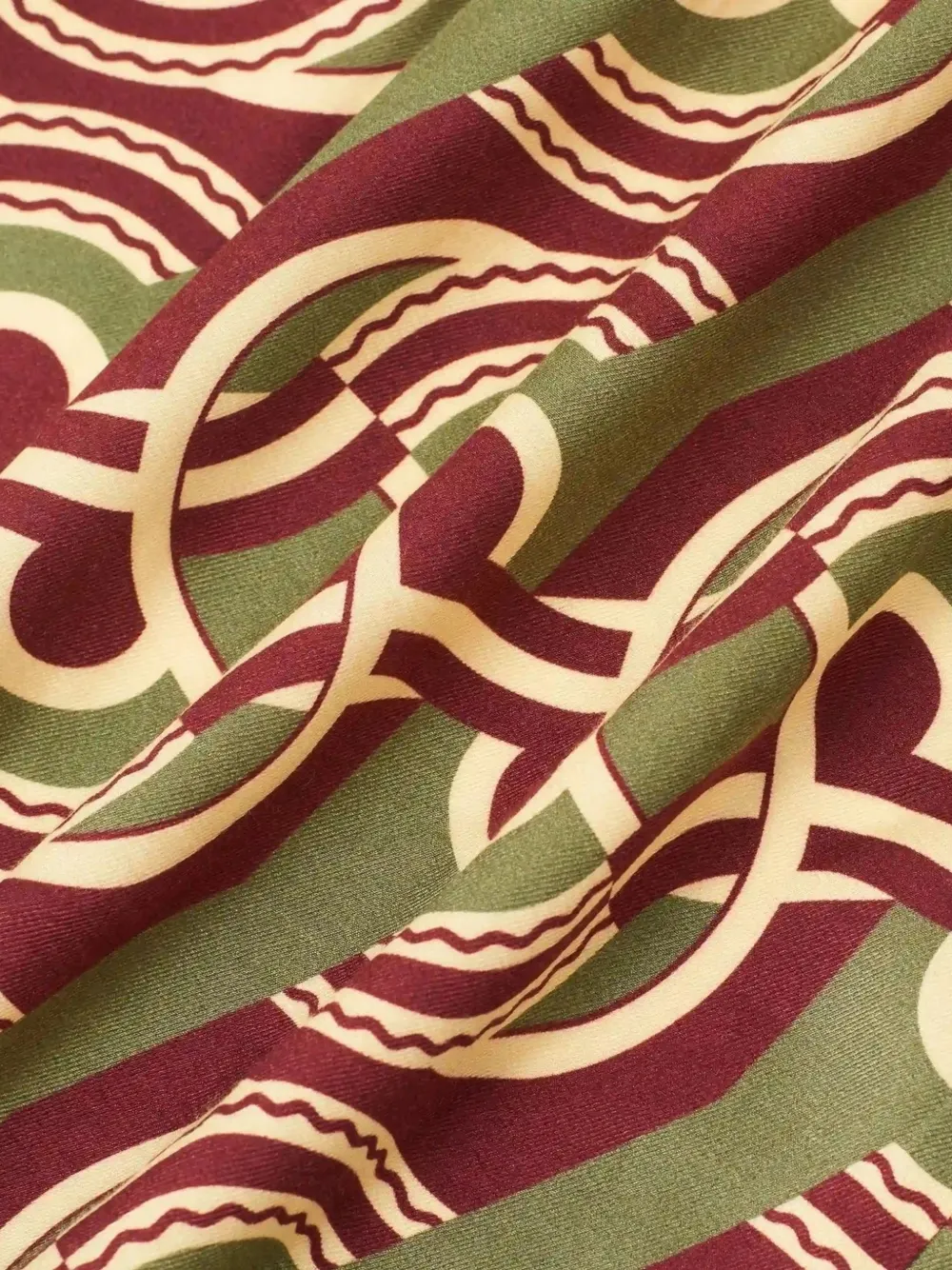 Drôle De Monsieur Overhemd met kettingmonogram-print Groen