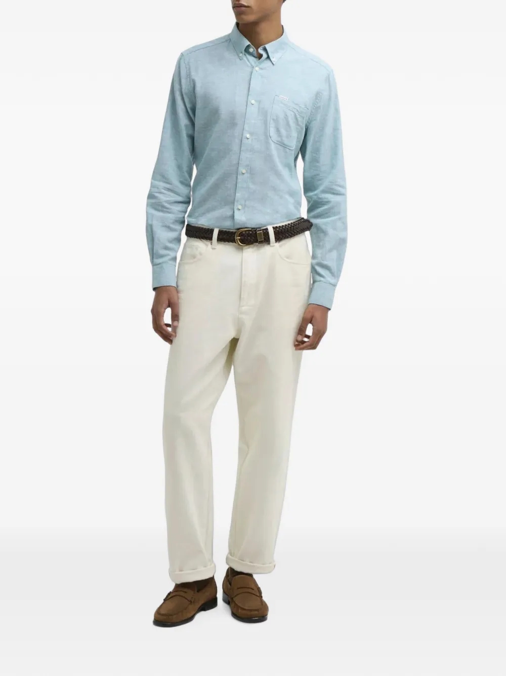 Barbour Nelson button-down shirt Blauw