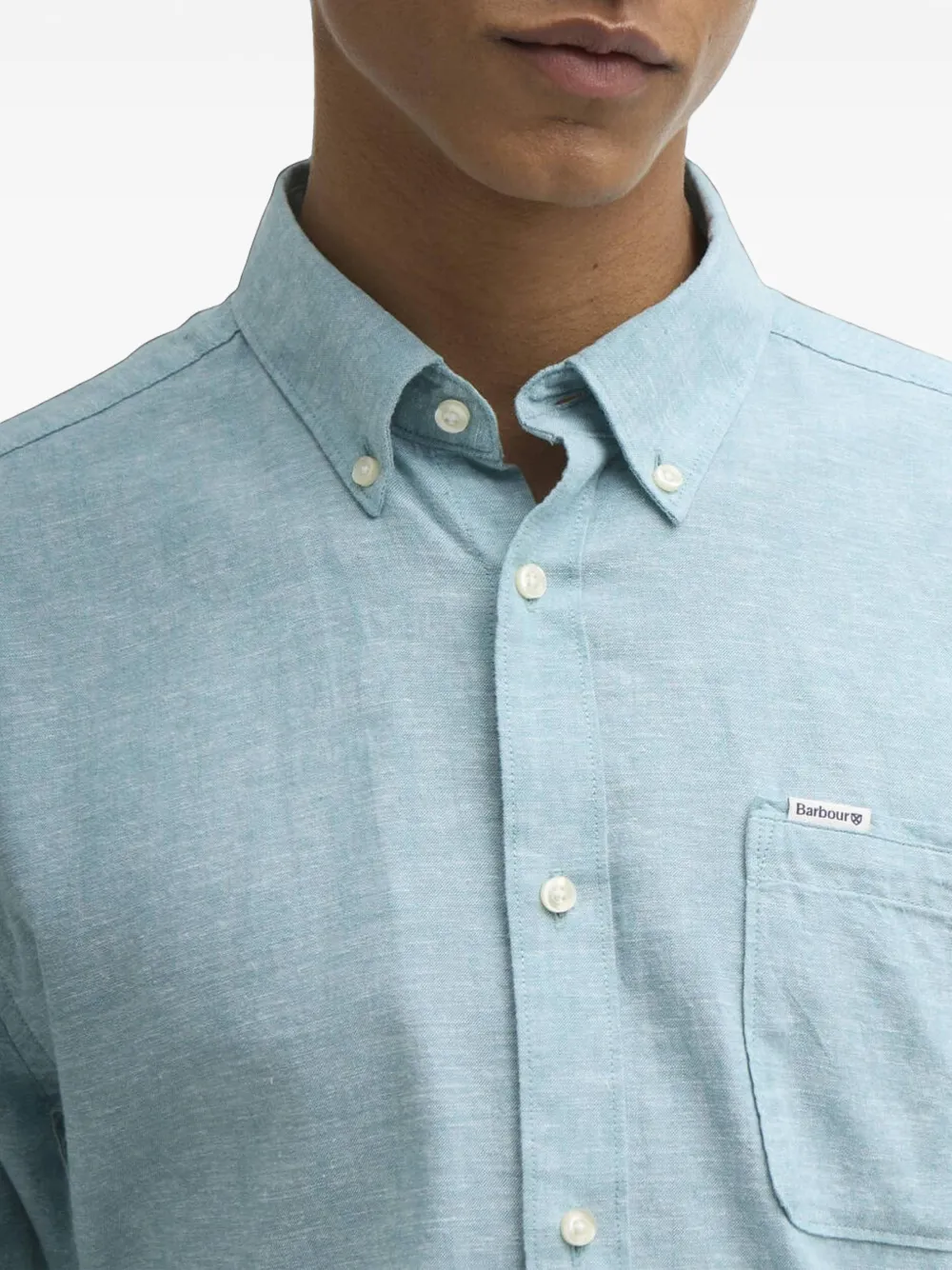 Barbour Nelson button-down shirt Blauw