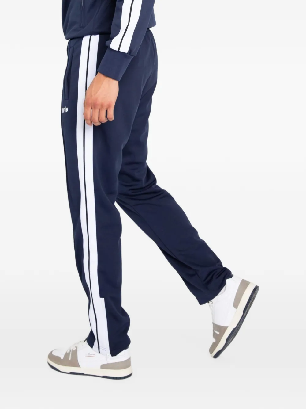 Palm Angels logo-print side-stripe track pants Blauw
