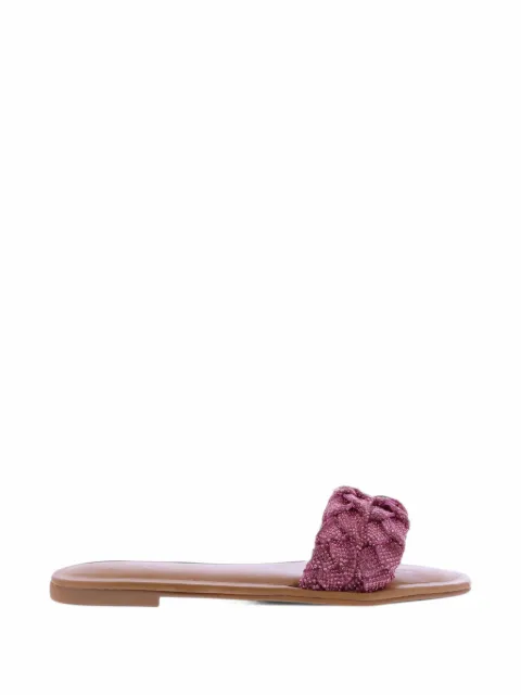 INUOVO braided crystal-embellished sandals