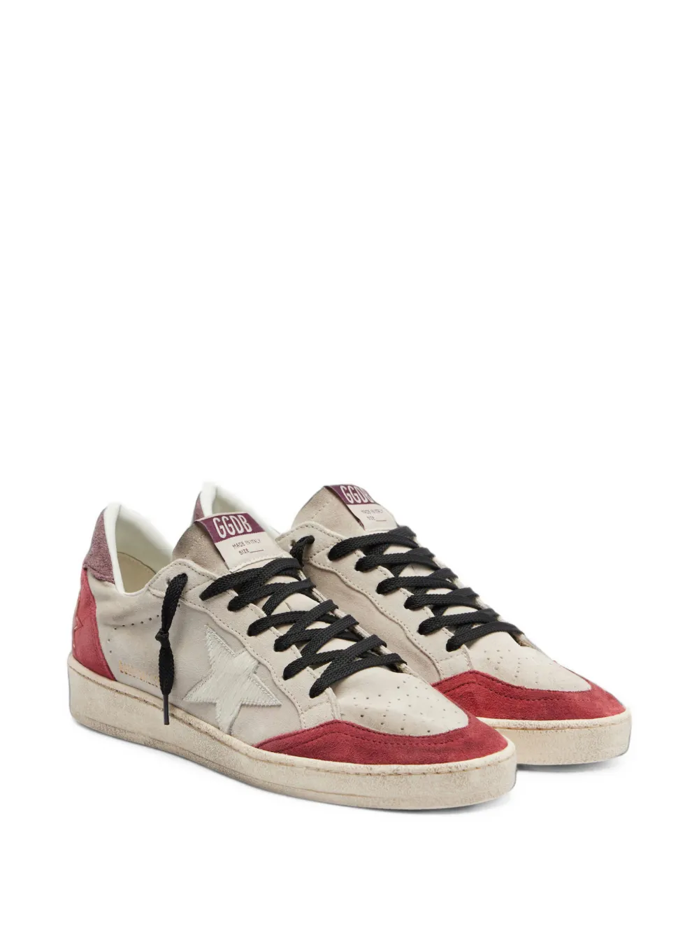 Golden Goose Kids Ball Star suede sneakers - Nude