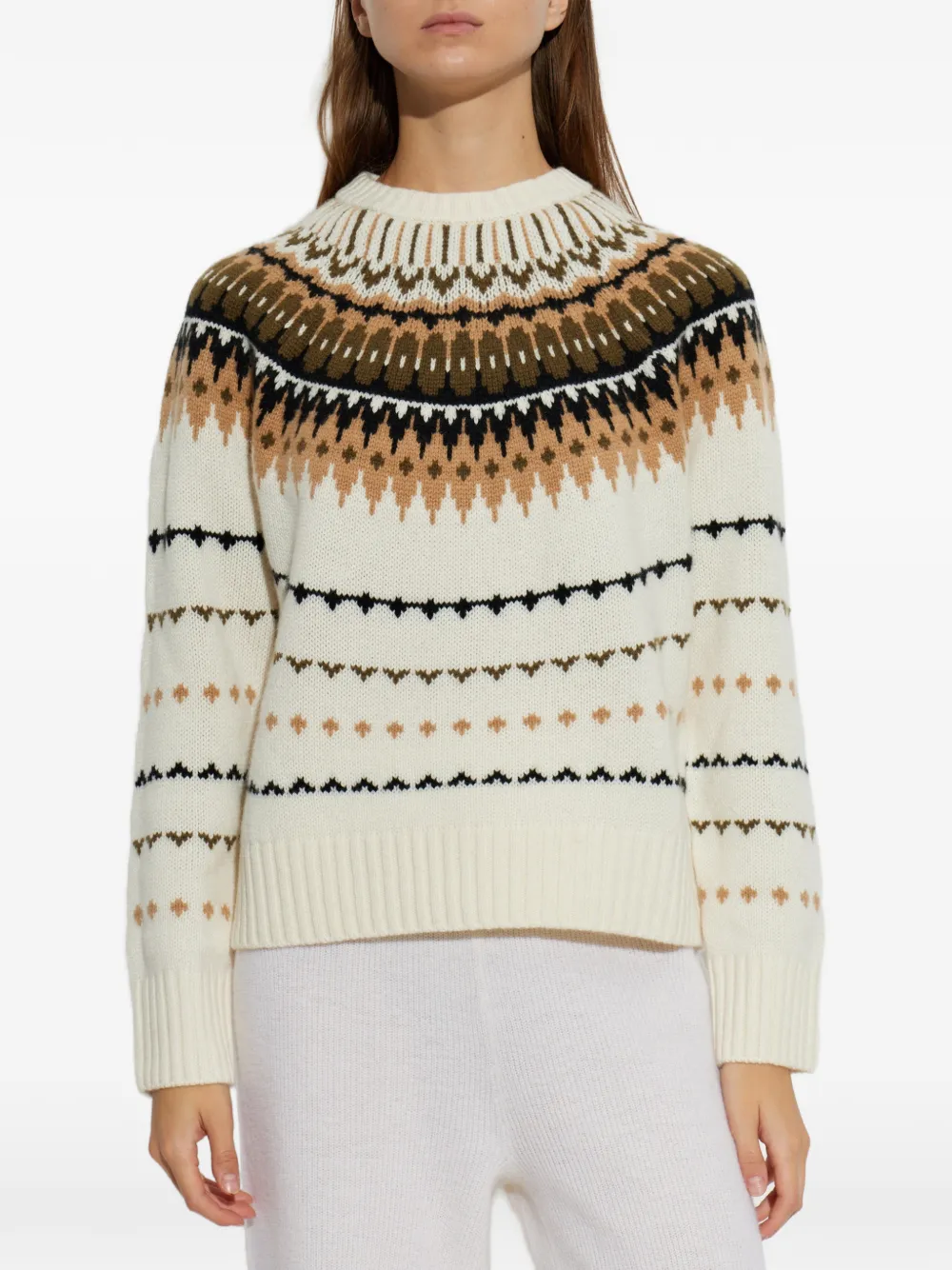 BOGNER Ina Fair Isle-trui Beige