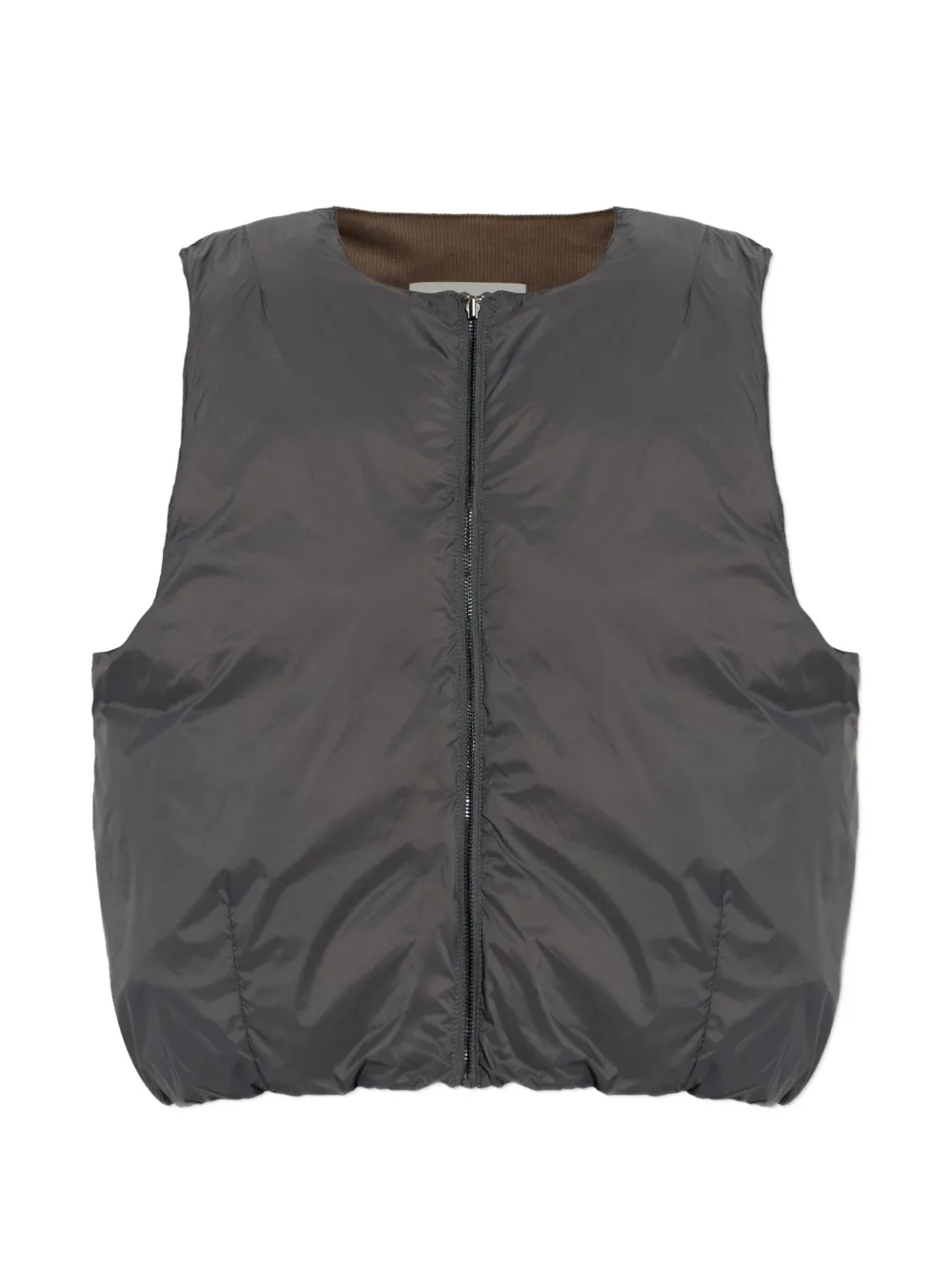 Rethinkit Studios Insulated Logo-embroidered Reversible Gilet In Gray