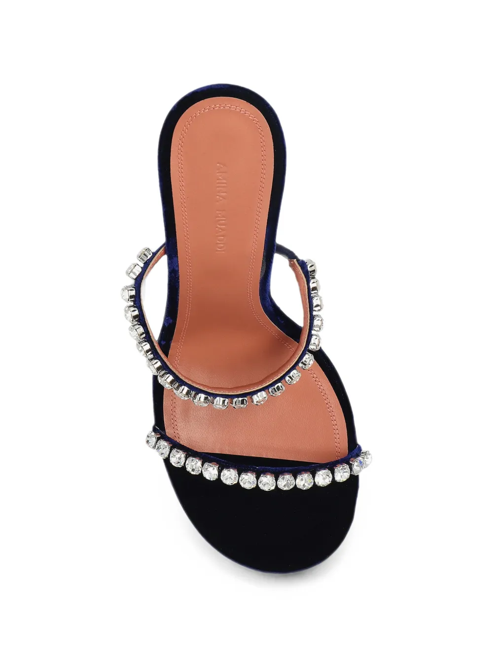 Amina Muaddi Gigi crystal-embellished sandals Blauw