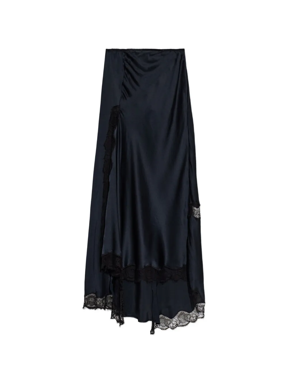 ISABEL MARANT Gonna Alexandra in raso di seta con dettaglio in pizzo - Blu