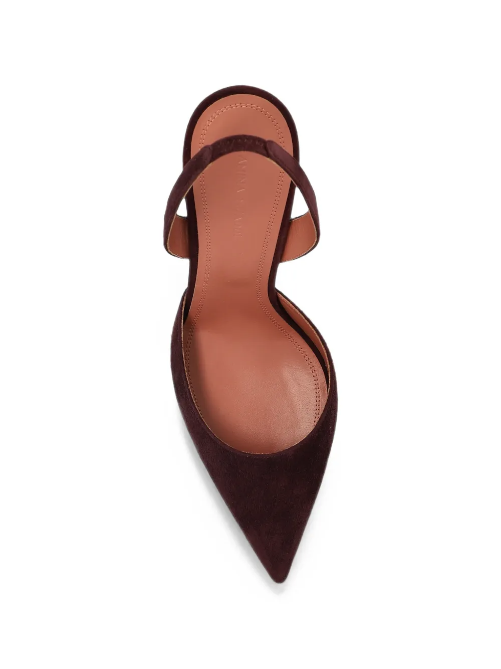 Amina Muaddi Holli suede slingback pumps Rood