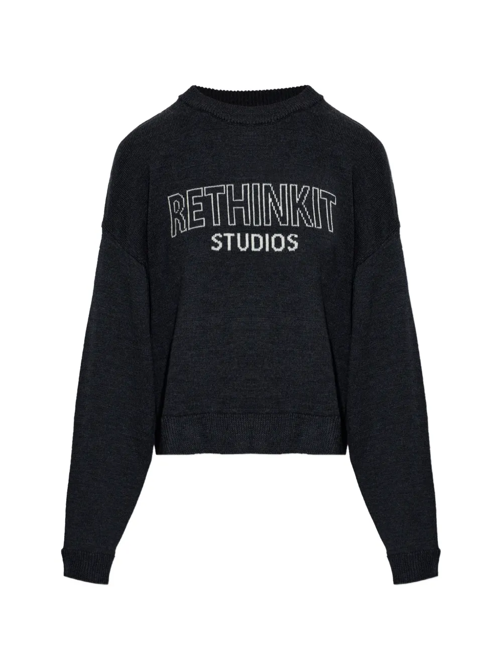 Rethinkit Studios Logo-intarsia Sweater In Blue