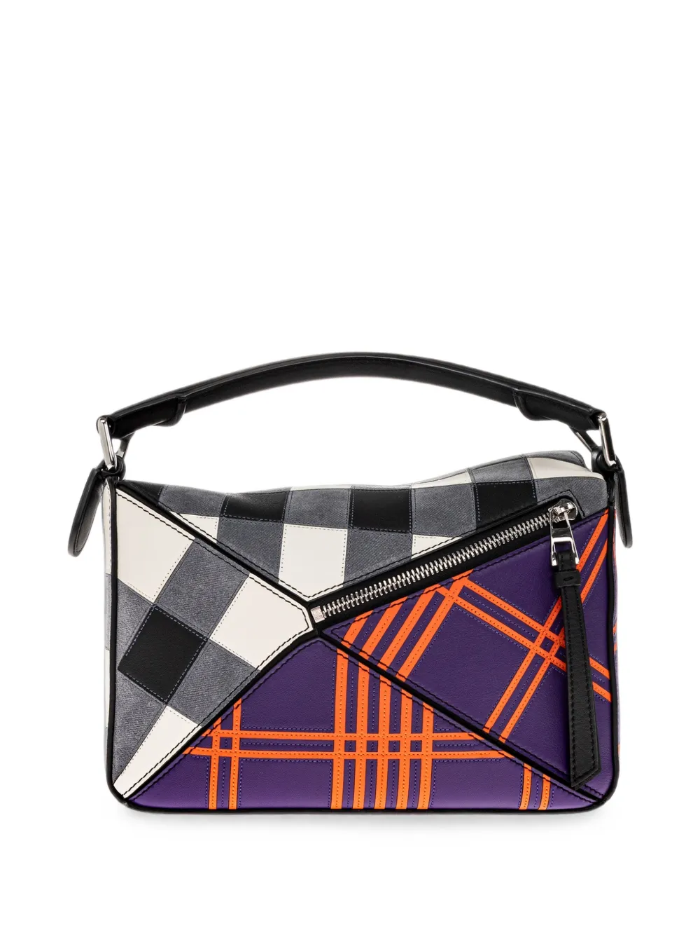 LOEWE x Cosima von Bonin small Puzzle leather tote bag Zwart