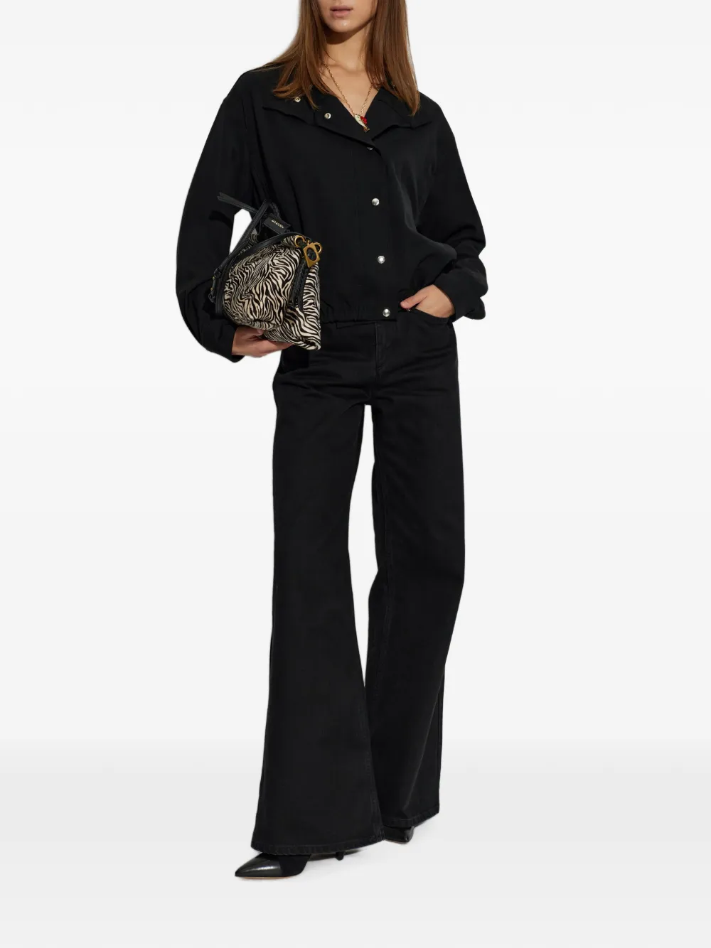 ISABEL MARANT Laura wollen jack Zwart