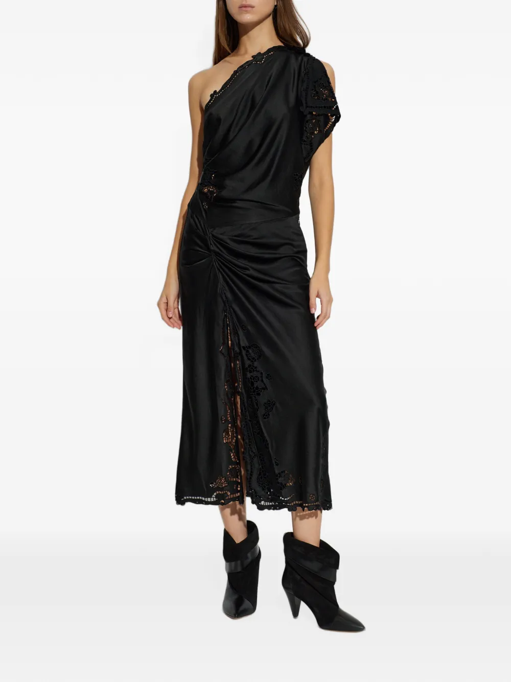 ISABEL MARANT Eadile midi-jurk Zwart