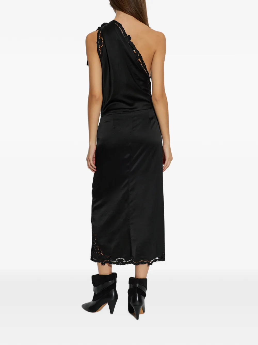 ISABEL MARANT Eadile midi-jurk Zwart