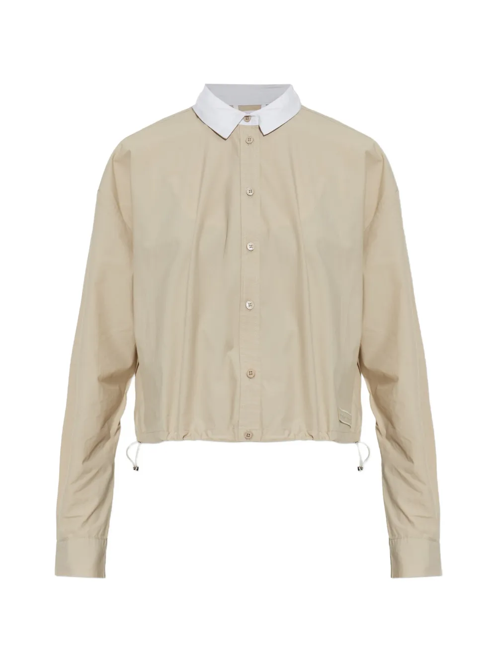 Rethinkit Studios Logo-patch Drawstring Shirt In Neutral