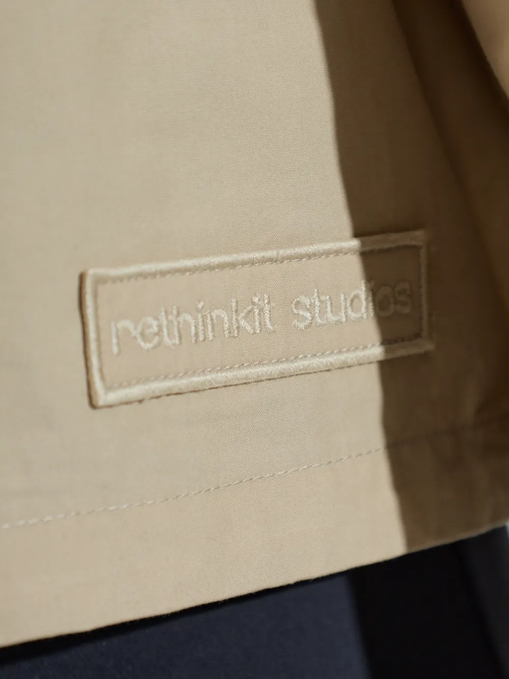 Rethinkit Studios Logo-patch Drawstring Shirt In Neutral