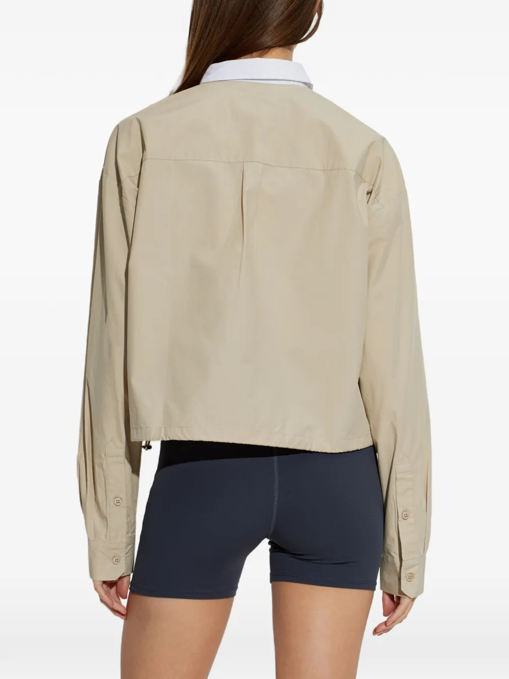 Rethinkit Studios Logo-patch Drawstring Shirt In Neutral