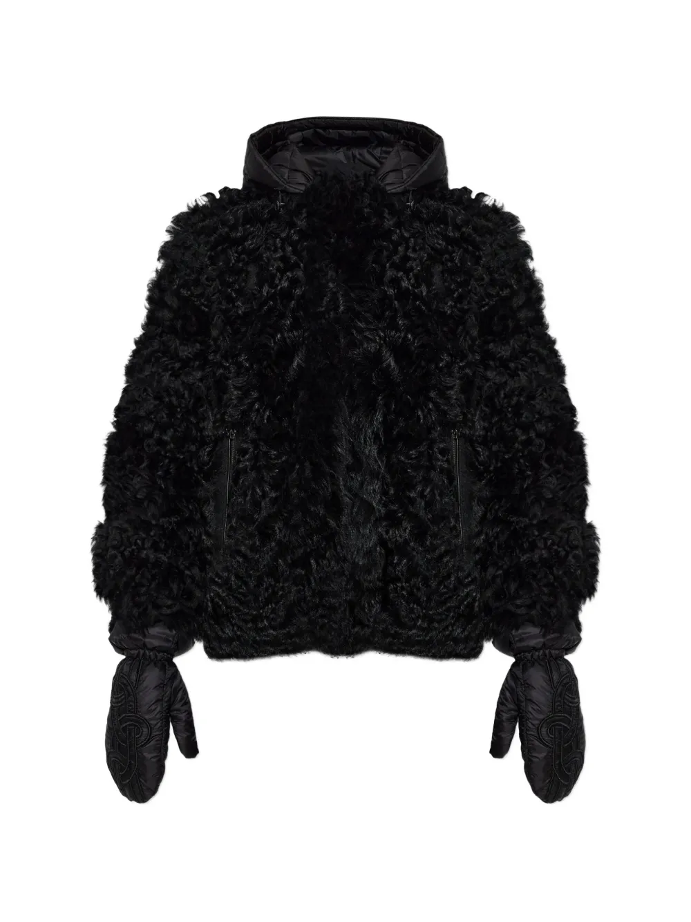 BOGNER Liz shearling hooded jacket - Nero
