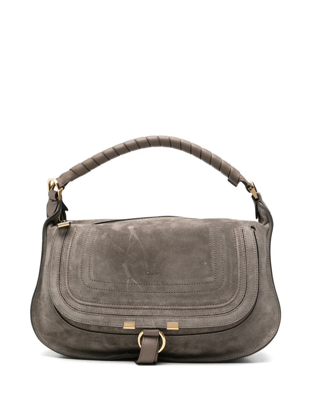 Chloé Maracie suede shoulder bag - Grey