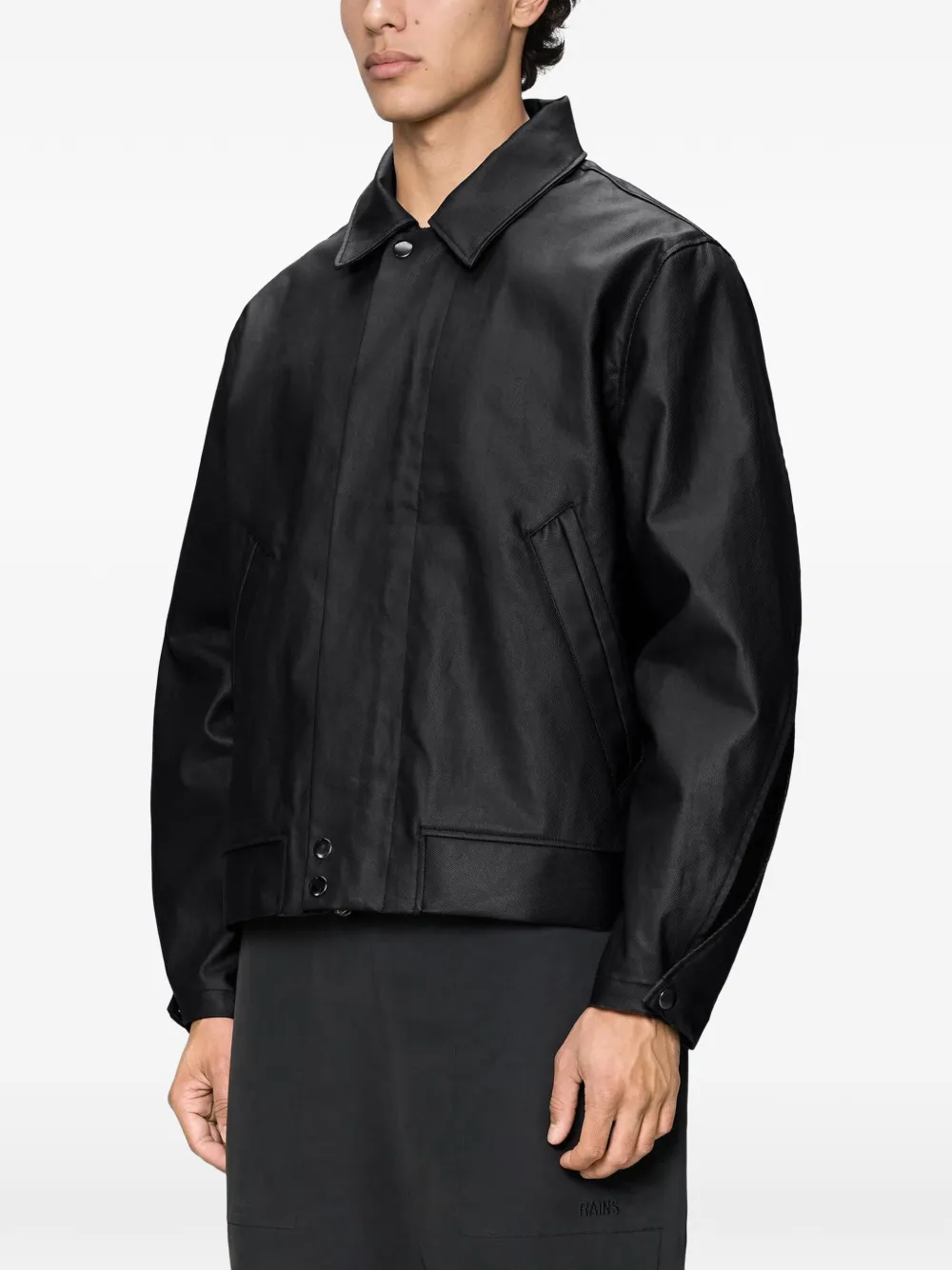 Rains polo-collar jacket Zwart