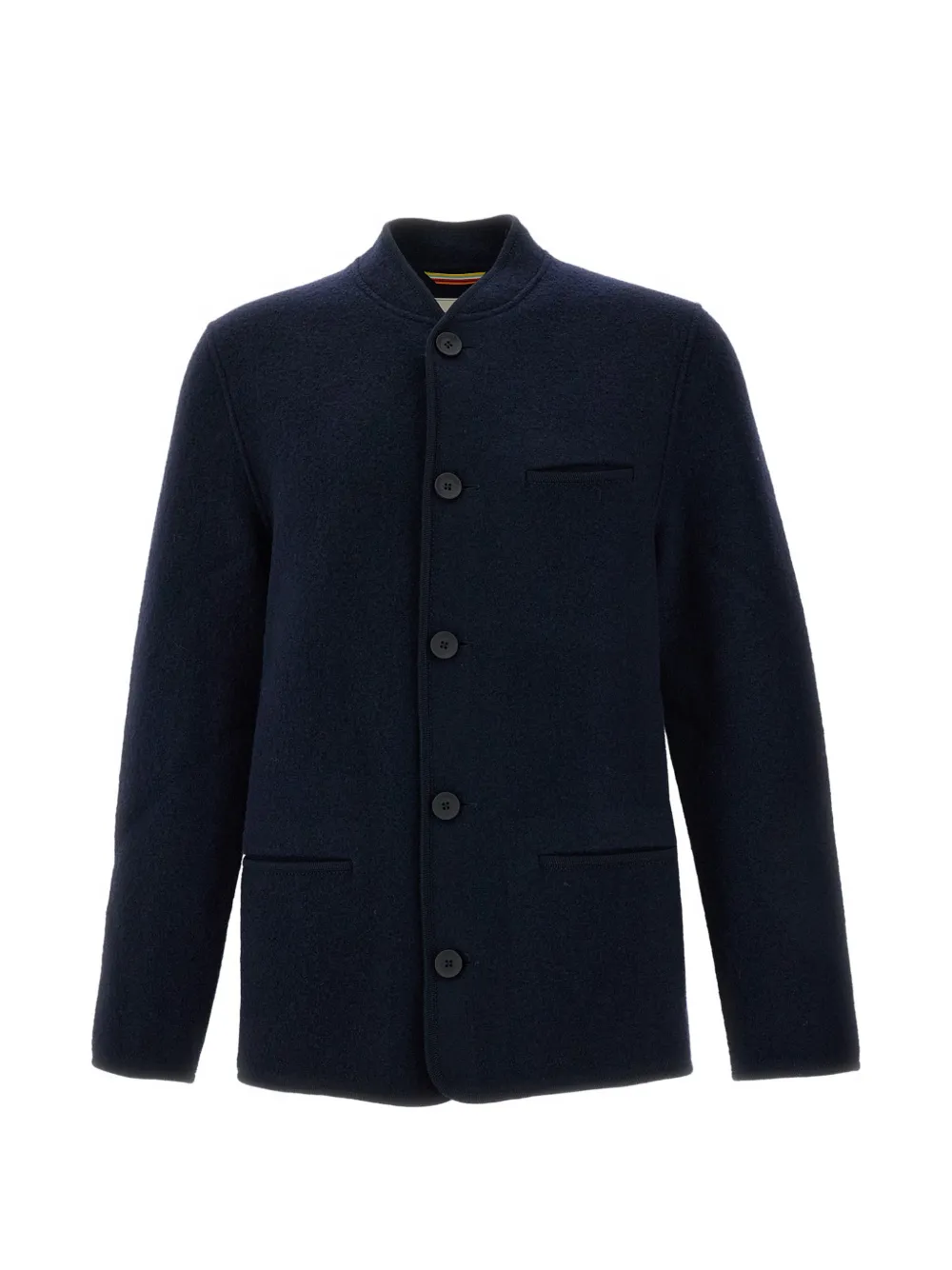 ALPE PIANO Ap Francesco button-up collarless jacket - Blau
