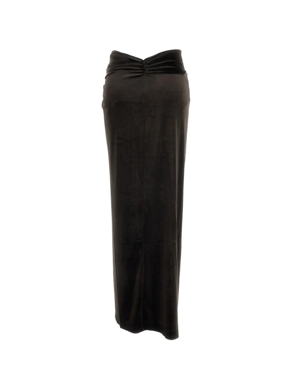 THE ANDAMANE Zohra twist-detail front-slit skirt Bruin
