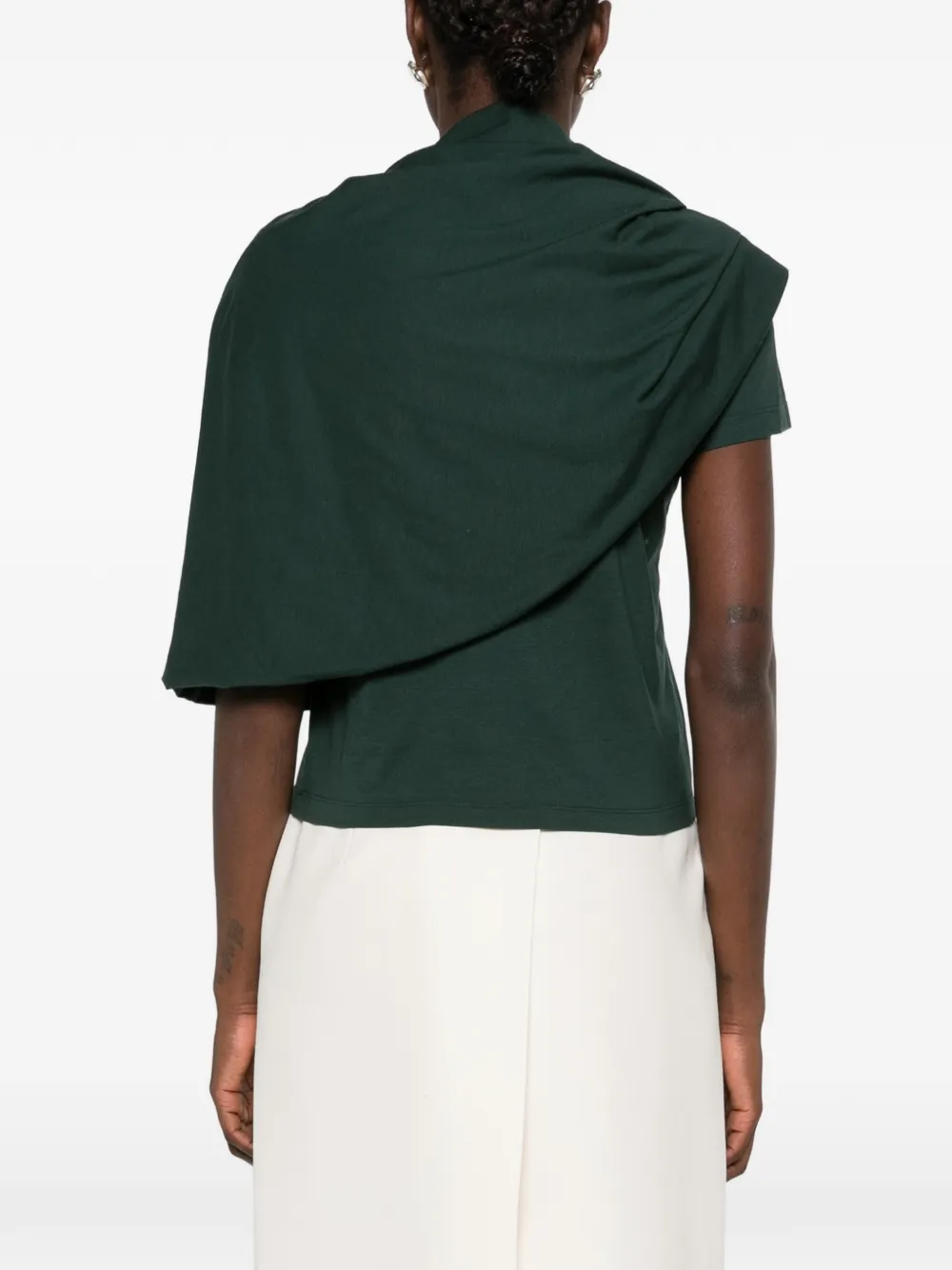 Magda Butrym draped-panel T-shirt set of two Groen