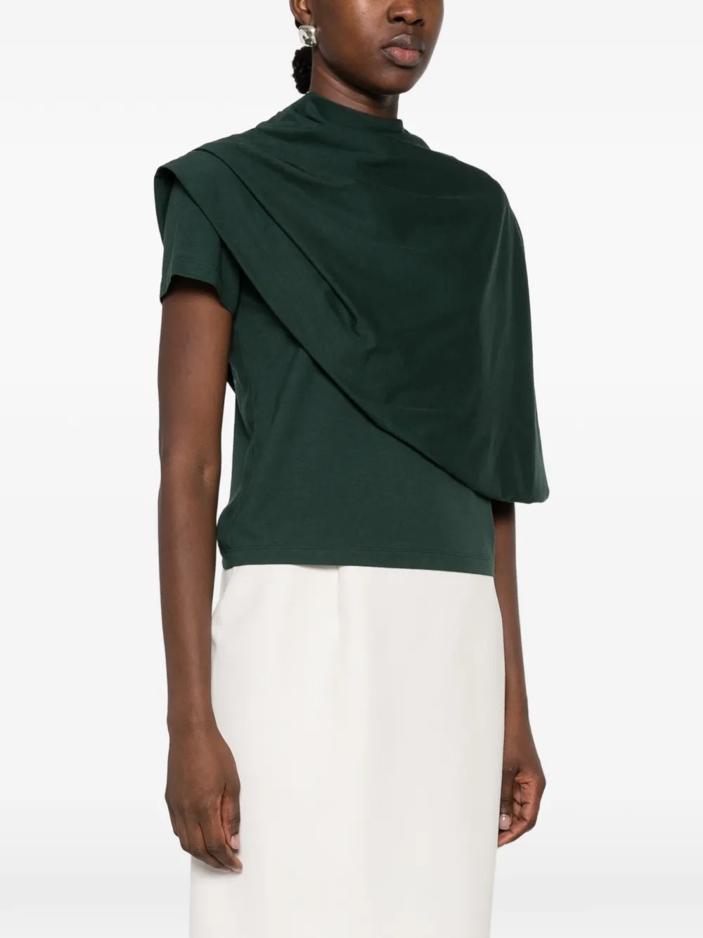 Magda Butrym draped-panel T-shirt set of two Groen