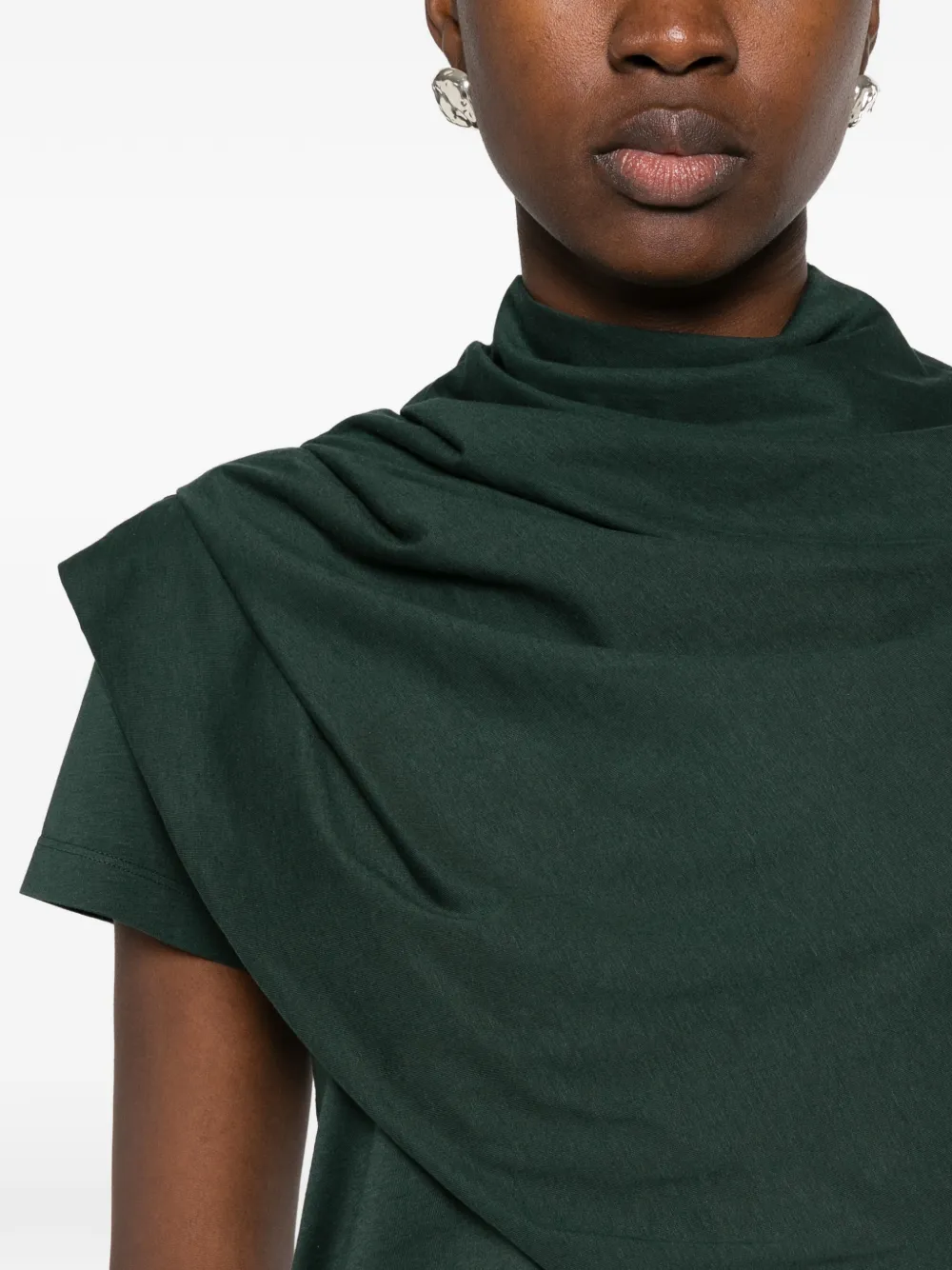 Magda Butrym draped-panel T-shirt set of two Groen