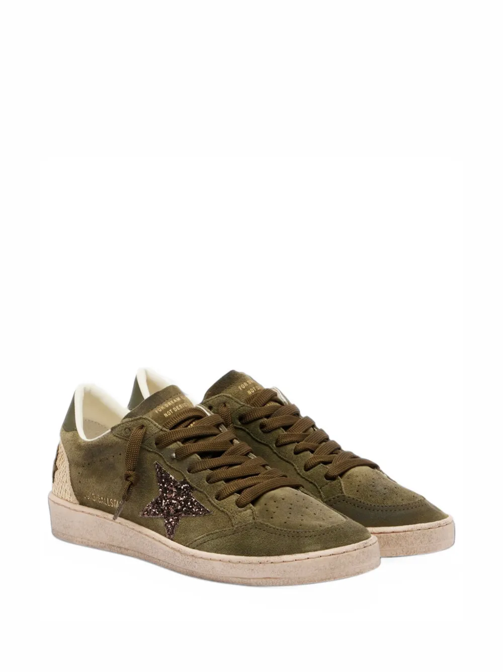 Golden Goose Ball Star sequin-embellished suede sneakers - Grün